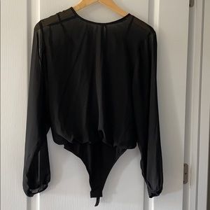 Black sheer bodysuit
